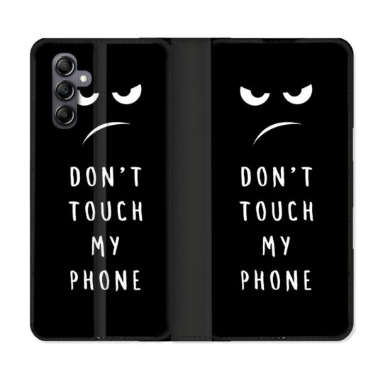 Housse Cuir Portefeuille Pour Samsung Galaxy A05S Humour Don't Touch