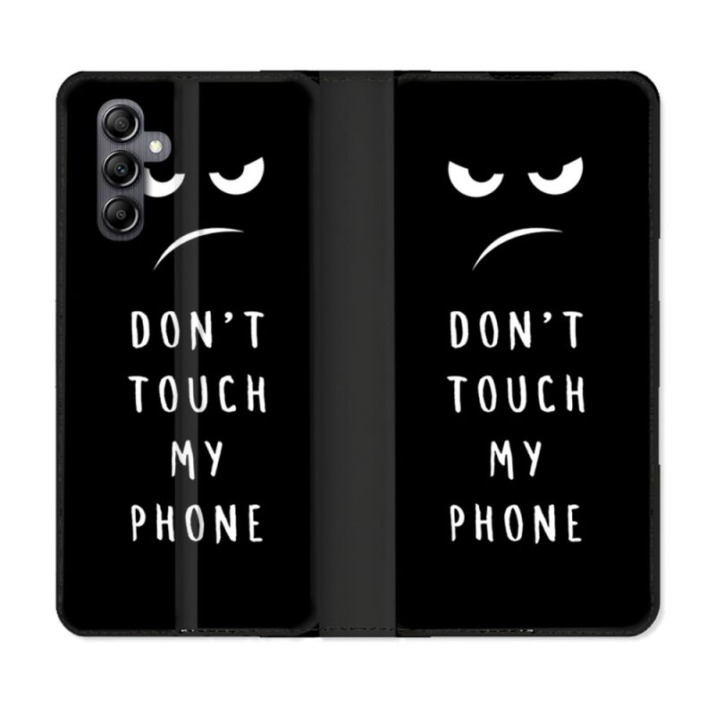 Housse Cuir Portefeuille Pour Samsung Galaxy A05S Humour Don't Touch