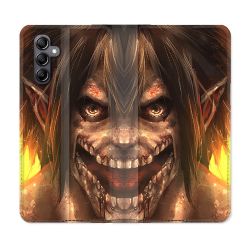 Housse Cuir Portefeuille Pour Samsung Galaxy A05S Manga Attaque Titans Eren Titan