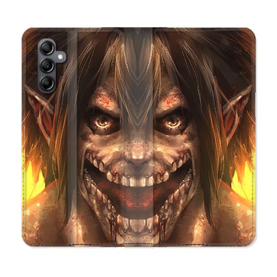 Housse Cuir Portefeuille Pour Samsung Galaxy A05S Manga Attaque Titans Eren Titan