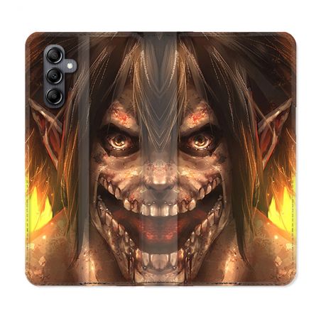 Housse Cuir Portefeuille Pour Samsung Galaxy A05S Manga Attaque Titans Eren Titan