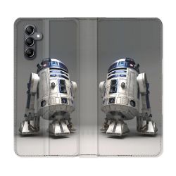 Housse Cuir Portefeuille Pour Samsung Galaxy A25 5G Star Wars - R2D2