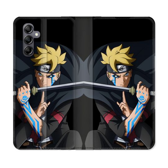 Housse Cuir Portefeuille Pour Samsung Galaxy A05S Manga Boruto Tatouage