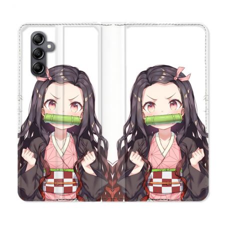 Housse Cuir Portefeuille Pour Samsung Galaxy A05S Manga Demon Slayer Nezuko