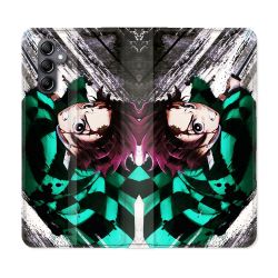 Housse Cuir Portefeuille Pour Samsung Galaxy A05S Manga Demon Slayer Tanjiro