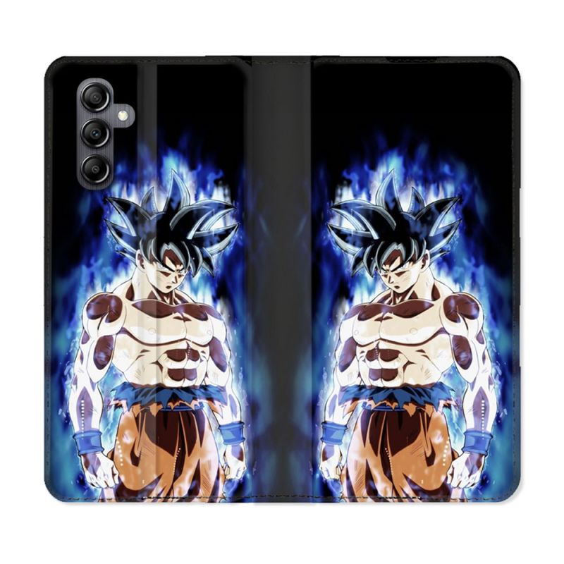 Housse Cuir Portefeuille Pour Samsung Galaxy A05S Manga Dragon Ball Sangoku Noir