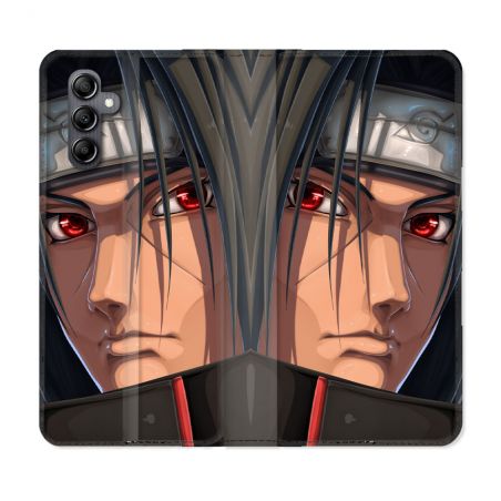 Housse Cuir Portefeuille Pour Samsung Galaxy A05S Manga Naruto Itachi Visage
