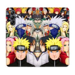 Housse Cuir Portefeuille Pour Samsung Galaxy A05S Manga Naruto Team