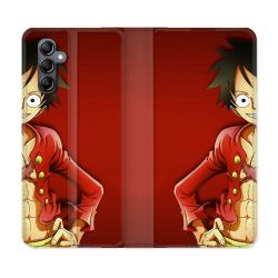 Housse Cuir Portefeuille Pour Samsung Galaxy A05S Manga One Piece Luffy