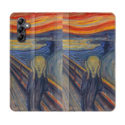 Housse Cuir Portefeuille Pour Samsung Galaxy A05S Peinture Le Cri