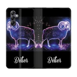 Housse Cuir Portefeuille Pour Samsung Galaxy A05S Signe Zodiaque 2 Bélier