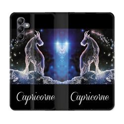 Housse Cuir Portefeuille Pour Samsung Galaxy A05S Signe Zodiaque 2 Capricorne