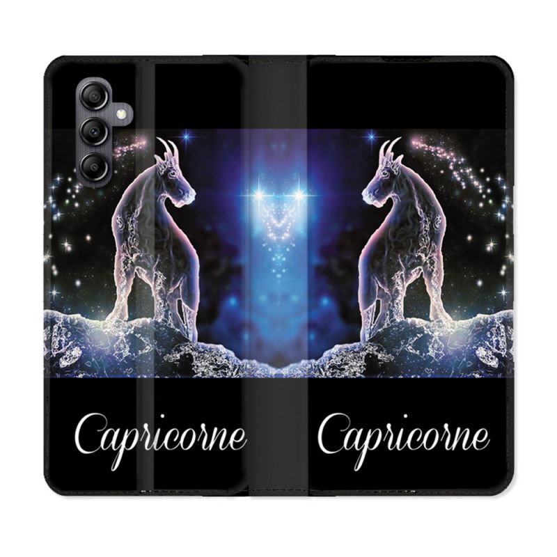 Housse Cuir Portefeuille Pour Samsung Galaxy A05S Signe Zodiaque 2 Capricorne