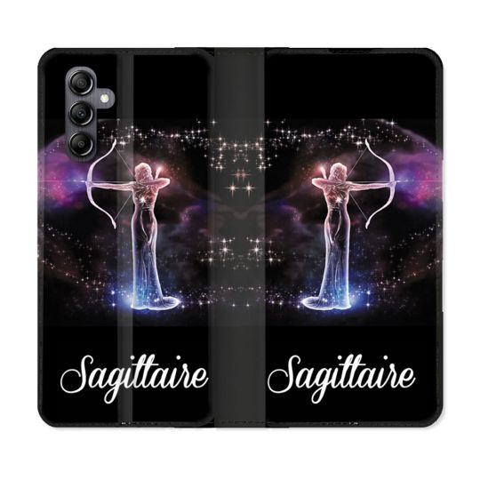 Housse Cuir Portefeuille Pour Samsung Galaxy A05S Signe Zodiaque 2 Sagittaire