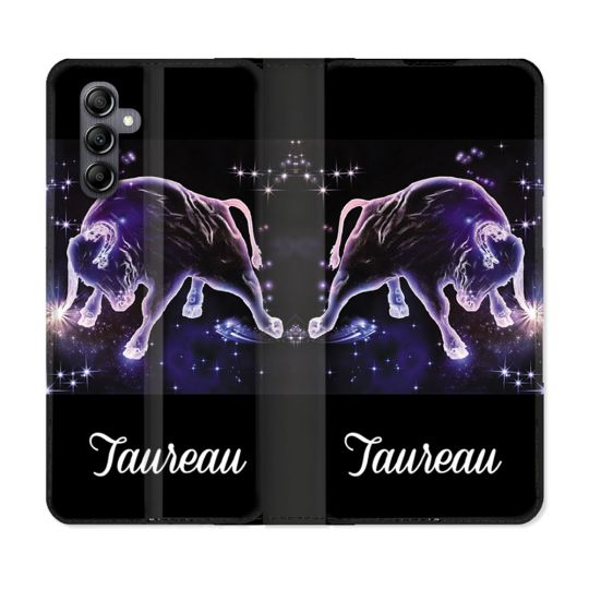 Housse Cuir Portefeuille Pour Samsung Galaxy A05S Signe Zodiaque 2 Taureau