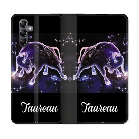 Housse Cuir Portefeuille Pour Samsung Galaxy A05S Signe Zodiaque 2 Taureau