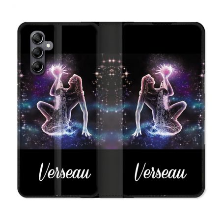Housse Cuir Portefeuille Pour Samsung Galaxy A05S Signe Zodiaque 2 Verseau