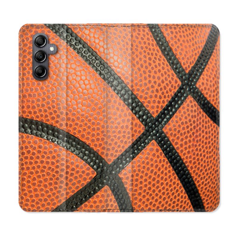 Housse Cuir Portefeuille Pour Samsung Galaxy A05S Sport Ballon Basket