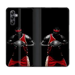 Housse Cuir Portefeuille Pour Samsung Galaxy A05S Sport Basketeur