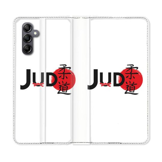 Housse Cuir Portefeuille Pour Samsung Galaxy A05S Sport Judo Logo