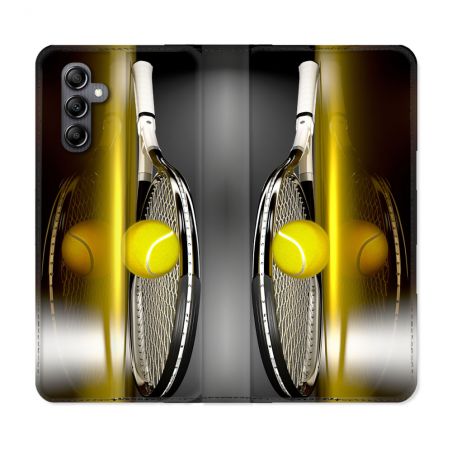 Housse Cuir Portefeuille Pour Samsung Galaxy A05S Sport Tennis Reflet