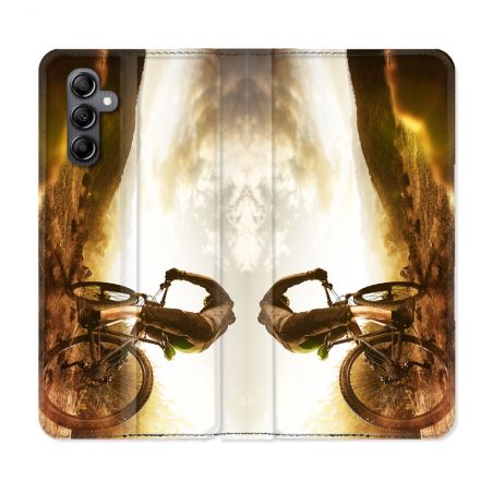 Housse Cuir Portefeuille Pour Samsung Galaxy A05S Sport VTT Soleil
