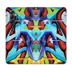 Housse Cuir Portefeuille Pour Samsung Galaxy A05S Street Art Graf Color