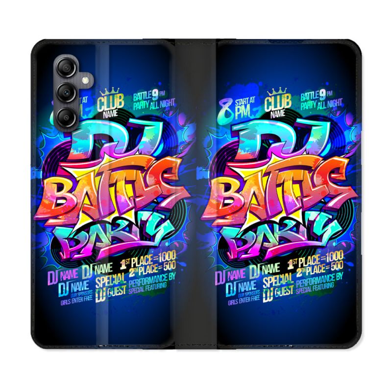 Housse Cuir Portefeuille Pour Samsung Galaxy A05S Street Art Rap