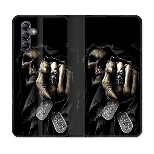 Housse Cuir Portefeuille Pour Samsung Galaxy A05S Tete de Mort Your Next