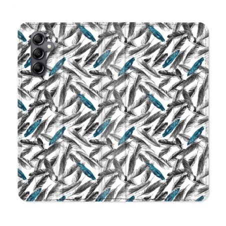 Housse Cuir Portefeuille Pour Samsung Galaxy A05S Texture Plume Canard