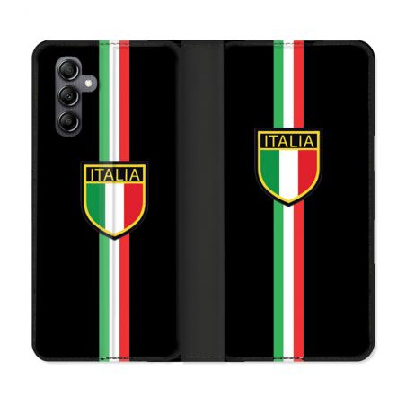 Housse Cuir Portefeuille Pour Samsung Galaxy A05S Voyage Italie 3 Noir