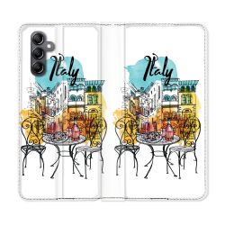 Housse Cuir Portefeuille Pour Samsung Galaxy A05S Voyage Italie Vintage