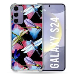 Coque Renforcée En Verre Trempé Pour Samsung Galaxy S24 Animal Libellule