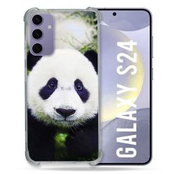 Coque Renforcée En Verre Trempé Pour Samsung Galaxy S24 Animal Panda Color