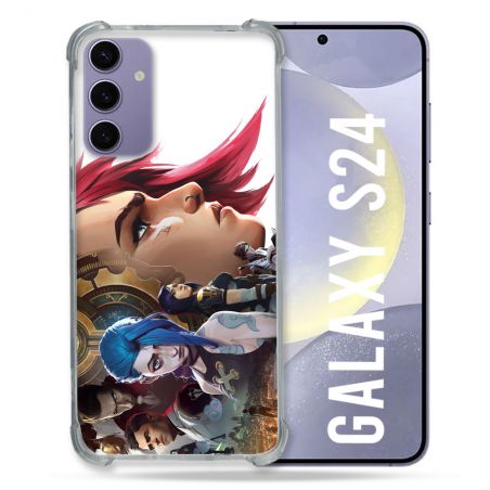 Coque Renforcée En Verre Trempé Pour Samsung Galaxy S24 Arcane Jynx Sœur