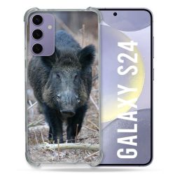 Coque Renforcée En Verre Trempé Pour Samsung Galaxy S24 Chasse Sanglier Pin