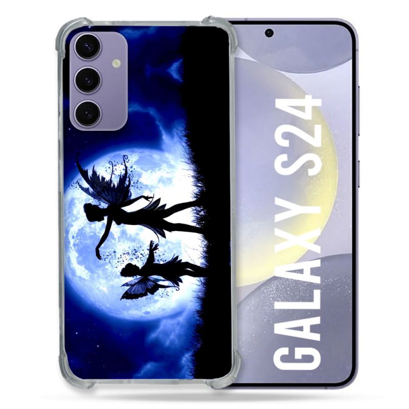 Coque Renforcée En Verre Trempé Pour Samsung Galaxy S24 Fantastique Fee Lune