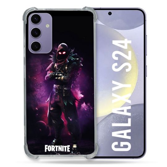 Coque Renforcée En Verre Trempé Pour Samsung Galaxy S24 Fortnite Raven