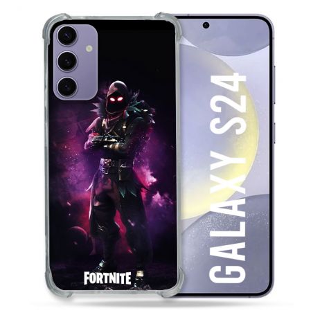Coque Renforcée En Verre Trempé Pour Samsung Galaxy S24 Fortnite Raven