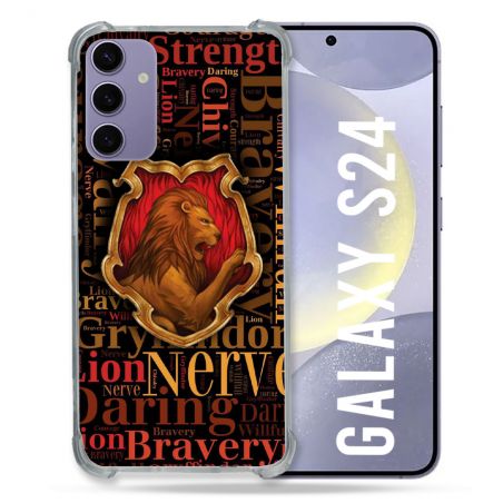 Coque Renforcée En Verre Trempé Pour Samsung Galaxy S24 Harry Potter Griffondor