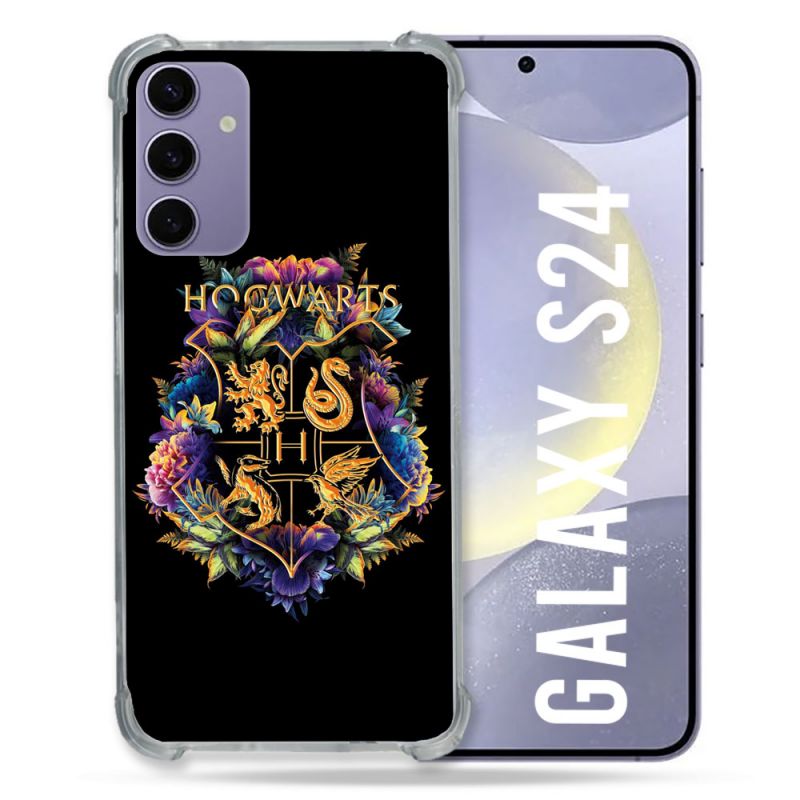 Coque Renforcée En Verre Trempé Pour Samsung Galaxy S24 Harry Potter Hogwarts