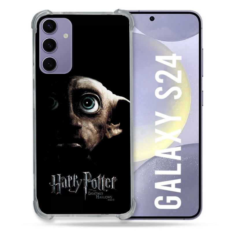 Coque Renforcée En Verre Trempé Pour Samsung Galaxy S24 Harry Potter Hollows Dobby