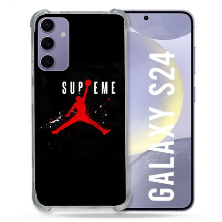 Coque Renforcée En Verre Trempé Pour Samsung Galaxy S24 Jordan Supreme Noir