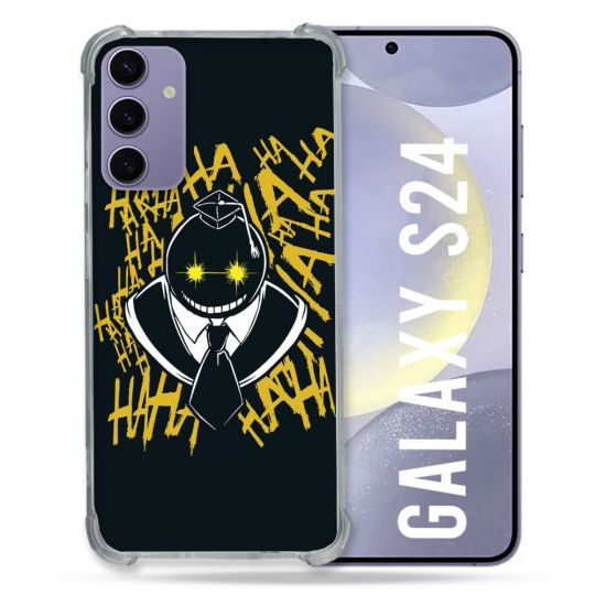 Coque Renforcée En Verre Trempé Pour Samsung Galaxy S24 Manga Assassination Classroom Kuro Noir