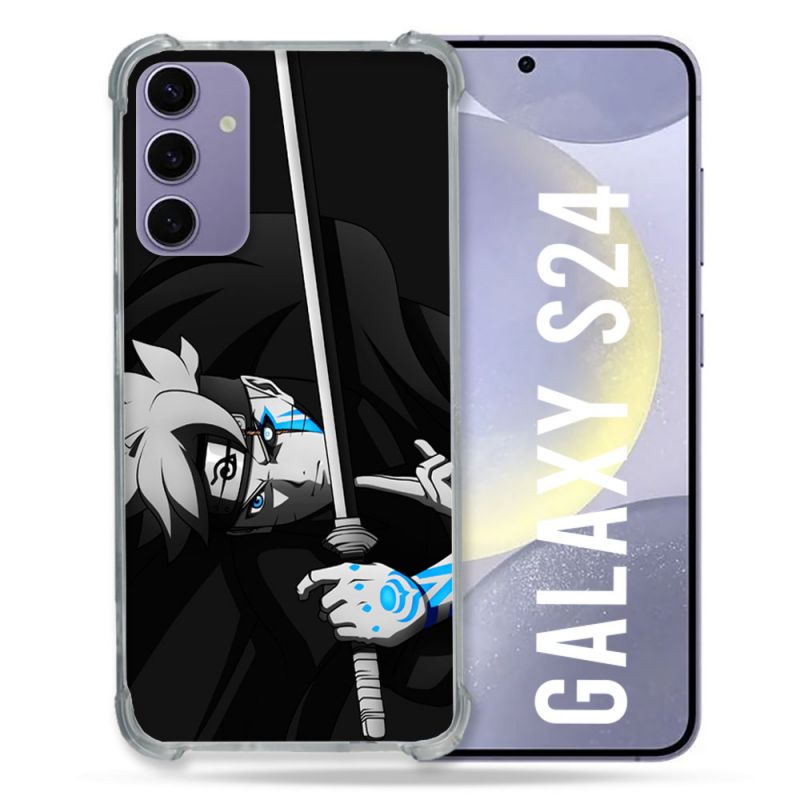 Coque Renforcée En Verre Trempé Pour Samsung Galaxy S24 Manga Boruto Epée
