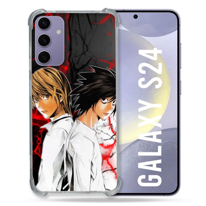 Coque Renforcée En Verre Trempé Pour Samsung Galaxy S24 Manga Death Note Duo
