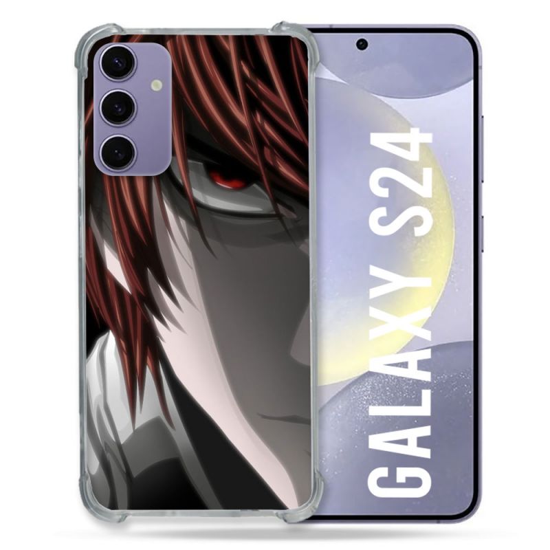 Coque Renforcée En Verre Trempé Pour Samsung Galaxy S24 Manga Death Note Kira