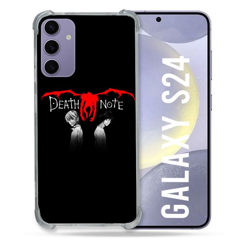Coque Renforcée En Verre Trempé Pour Samsung Galaxy S24 Manga Death Note Noir