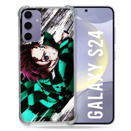 Coque Renforcée En Verre Trempé Pour Samsung Galaxy S24 Manga Demon Slayer Tanjiro