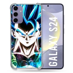 Coque Renforcée En Verre Trempé Pour Samsung Galaxy S24 Manga Dragon Ball Gogeta Visage